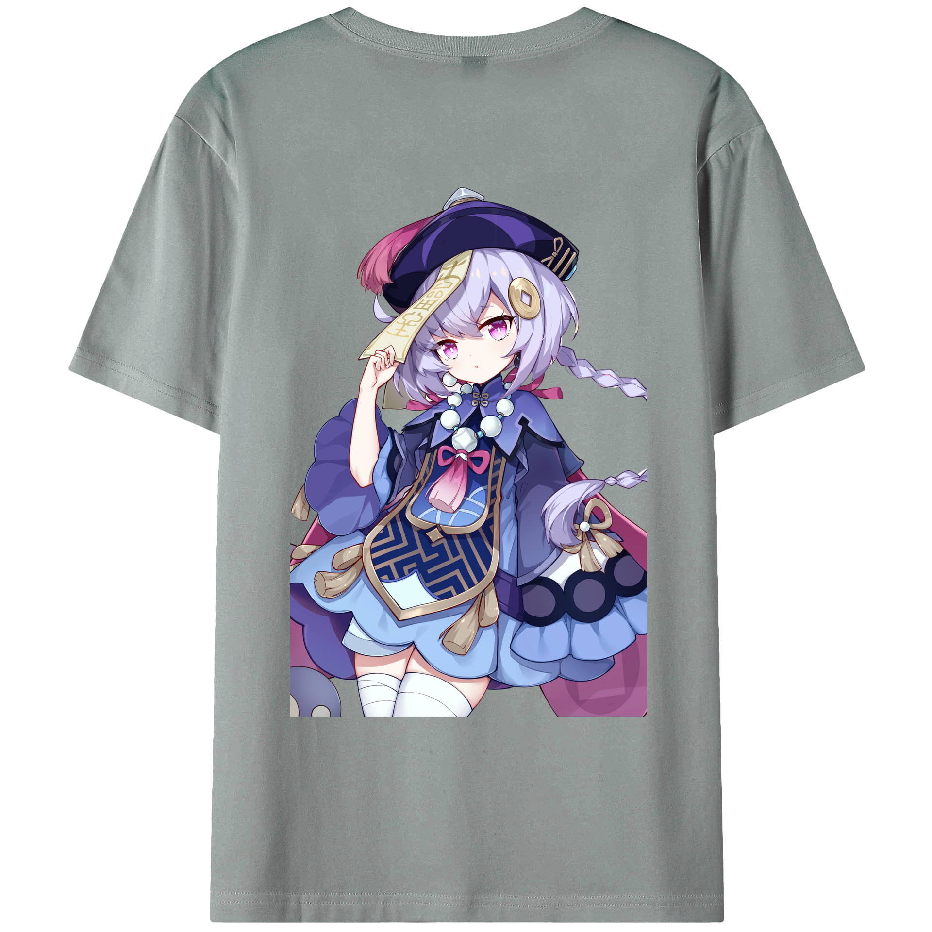 げんし神 七七 なな  genshin Nana 綿100％ メンズ半袖Tシャツ（バックプリント） 通気性